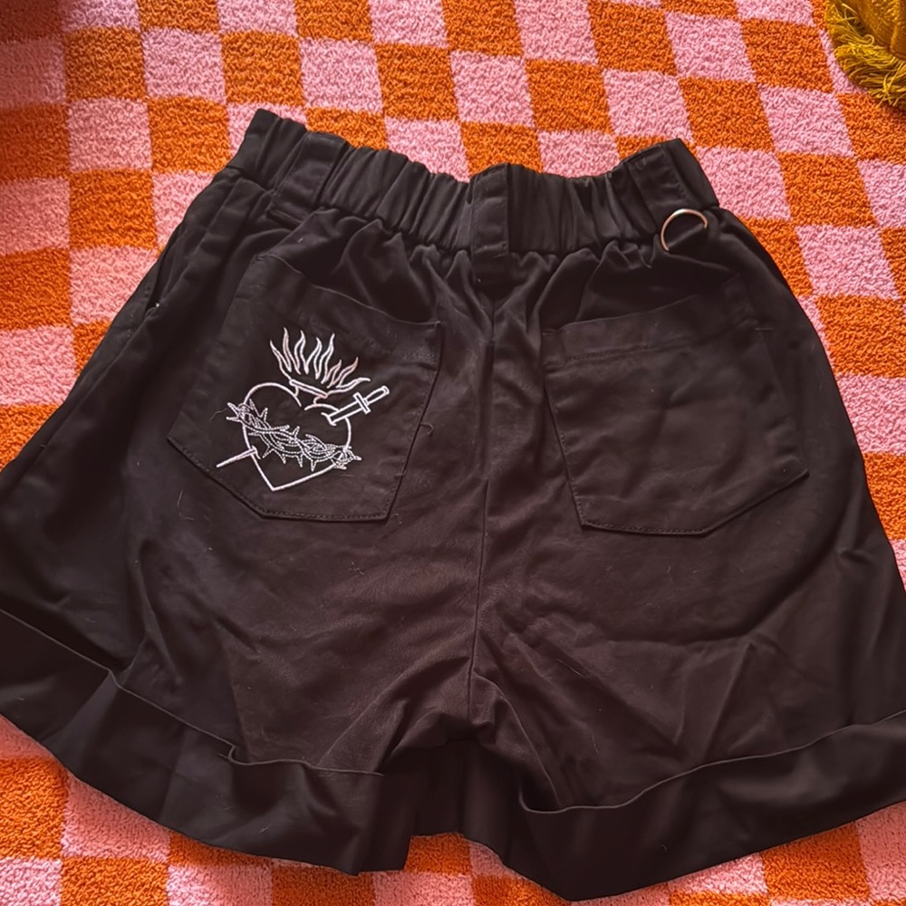 High Waist Black Athletic Shorts